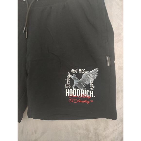 Hoodrich, Mens Shorts, Size 2XL, Black, Pockets, Drawstring, Logo, 100% Cotton - Picture 7 of 10
